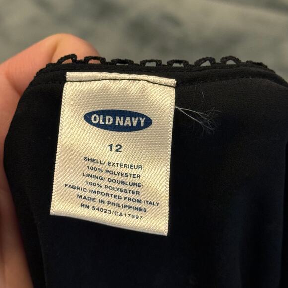 VTG Y2K Old Navy Floral Midi Skirt Black Pink Women's Size 12 Soft Girl Coquette - Picture 3 of 6